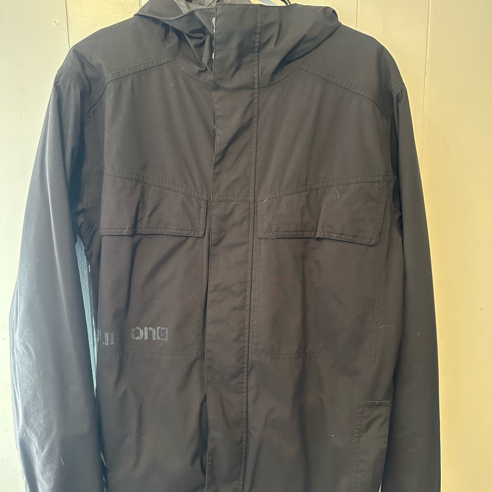 Burton Black Hooded Raincoat Jacket